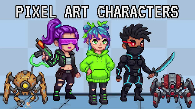 create professional pixel art sprites, characters, icons