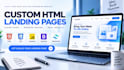 code a responsive HTML CSS landing page
