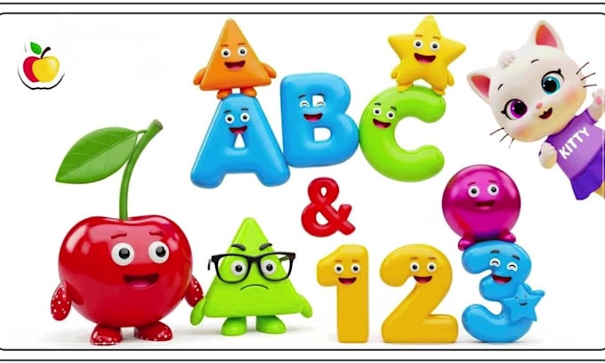 create fun 2d 3d kids learning animation and nursery rhyme videos