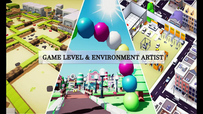 design low poly unity 3d model  and environment for the game