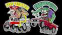 create a vintage cartoon mascot in rat fink or kustom kulture stye