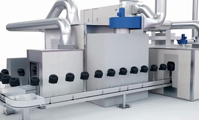 create 3d animation for any type of manufacturing machinery