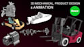 create 3d product design and animation