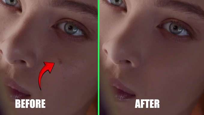remove blemishes and unwanted objects from faces in videos
