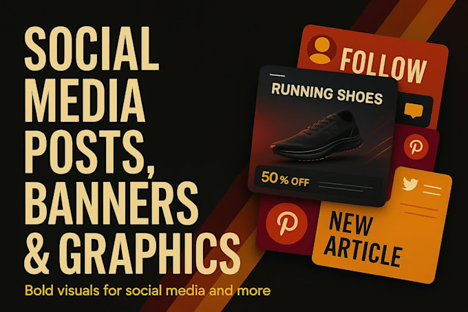 design unique social media posts, banners and  graphics