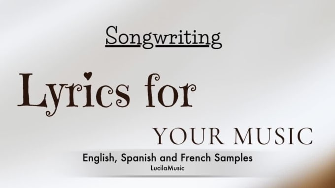 Write Lyrics for Your Music