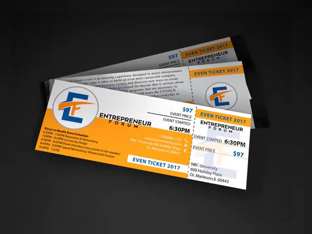 do elegant ticket, raffle ticket or boarding pass in 6hrs
