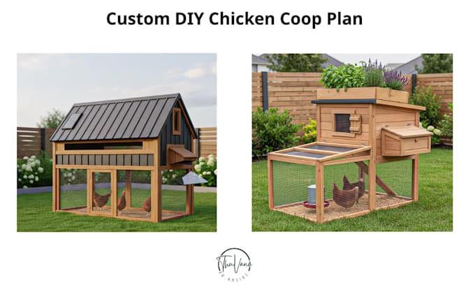 design a custom and easy to build DIY chicken coop plan