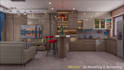 create a realistic 3d kitchen interior design and rendering