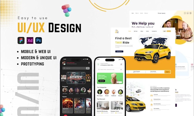 Do modern and attractive website ui ux design or mobile app ui ux ...
