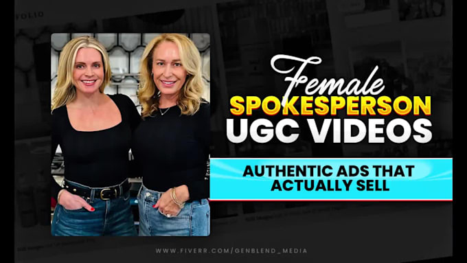 create female spokesperson ugc videos and social media ads