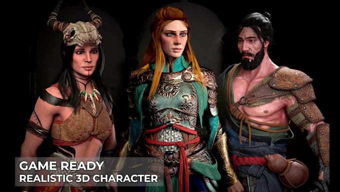 create 3d game characters for unreal engine and unity