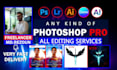 do any kind of photoshop image editing within 1 hours