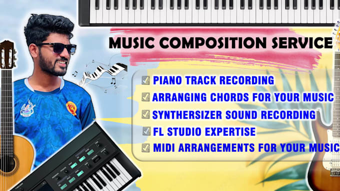 write chords for your music, record piano tracks