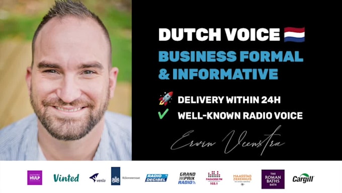 be your dutch male voiceover and spokesperson