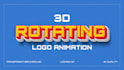 create looping 3d rotating logo animation