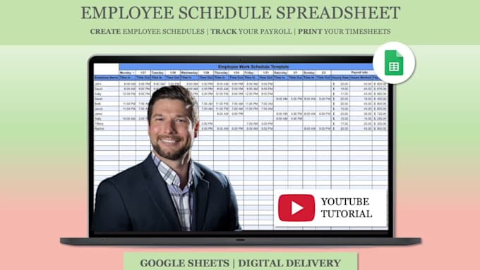 send an employee work schedule template google sheets