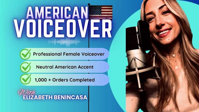 record a professional american english female voice over