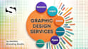 create professional graphic design materials for print or digital use