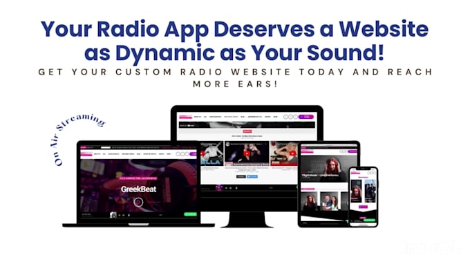 customize a pro radio website for your stream station