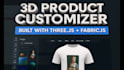 build a 3d product configurator or t shirt editor using three js and fabric js