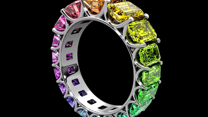 design custom 3d cad jewelry with realistic renders and manufacturing files