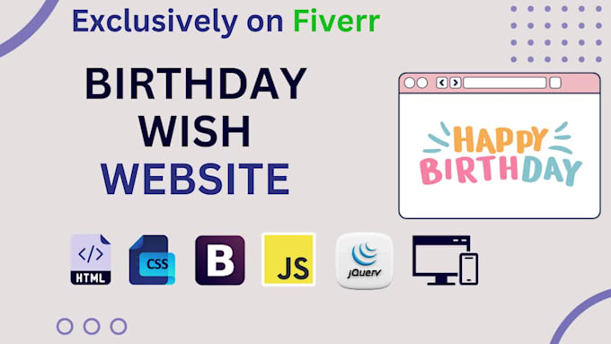 Create birthday wish website for your special person with html, css and ...