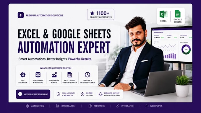 automate your excel or google sheets using advanced macros, vba and formulas