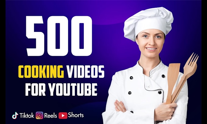 create 500 cooking video recipes for youtube