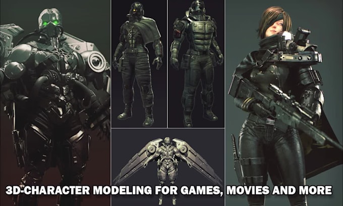 create 3d character and creature models