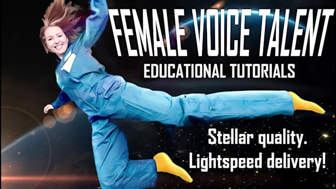 do female voice for educational explainers, tutorials