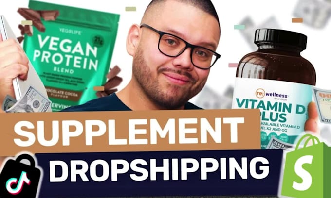 create a private label supplement shopify store, dropshipping store