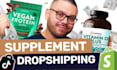 create a private label supplement shopify store, dropshipping store