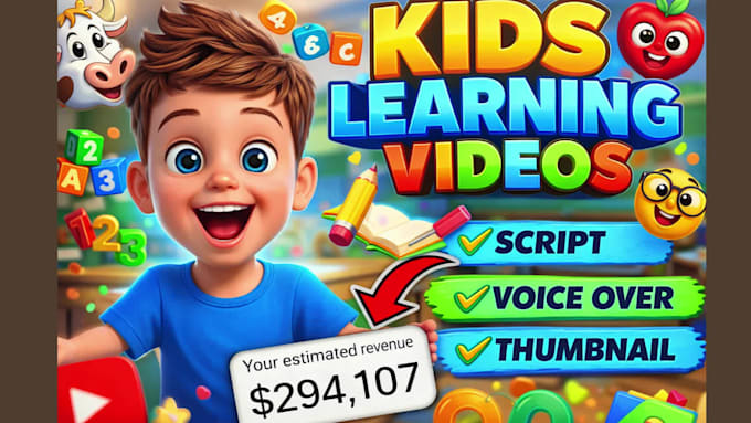 make fast learning video, animation for kids nursery rhymes videos