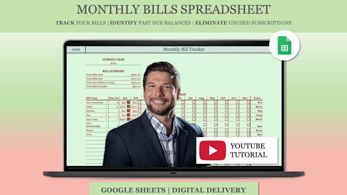 send you a monthly expense tracker google sheets spreadsheet