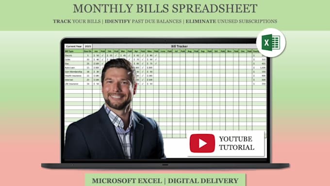 create you a monthly bill tracker excel spreadsheet