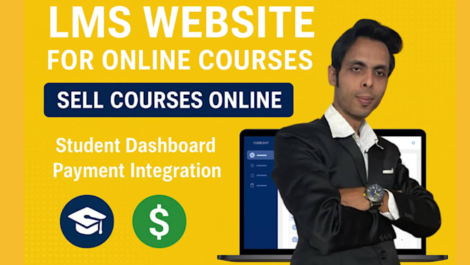create a professional lms website for online courses