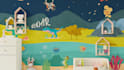 draw colourful wall mural for kids room