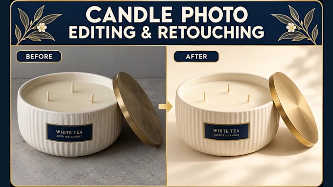edit, retouch and enhance scented candle product photos for online shops