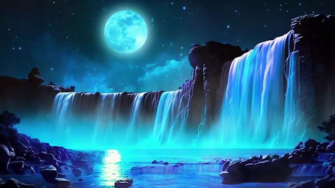 animate relaxing loop landscape background from your images