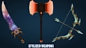 model stylized weapons and props for your game