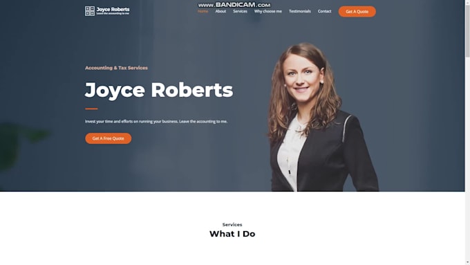 design a professional accountant or finance website