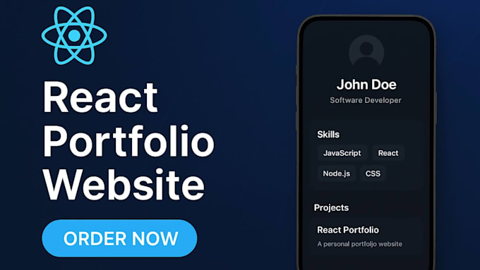 build a modern react portfolio website