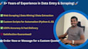 do data entry ,data mining, web scraping and data extraction