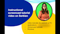 record instructional screencast tutorial video on serbian