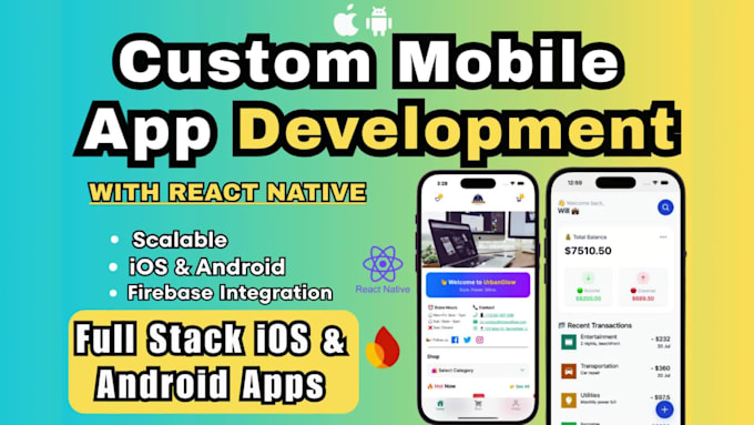 design and develop ios and android apps with react native