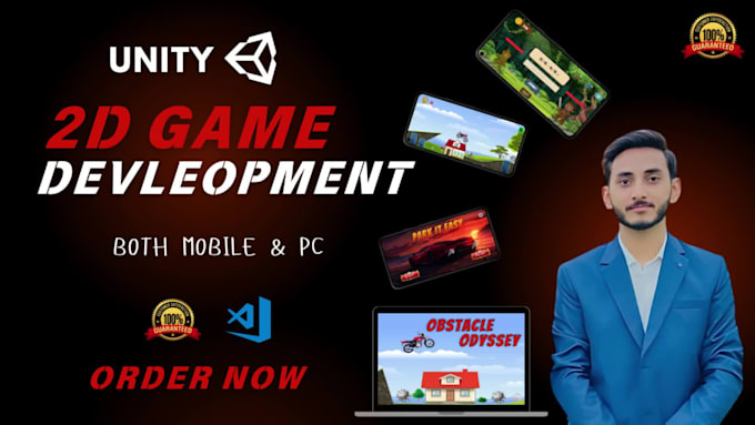 do professional 2d unity game development for android IOS PC web
