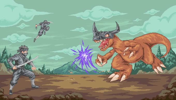 create pixel art animation, 8 bit, pixel art characters high quality