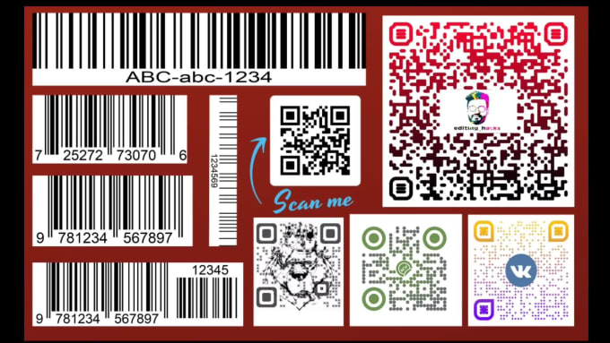 Create unique professional custom qr code and barcode design by Editing ...