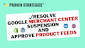 resolve google shopping ads, merchant center gmc suspension issue for shopify